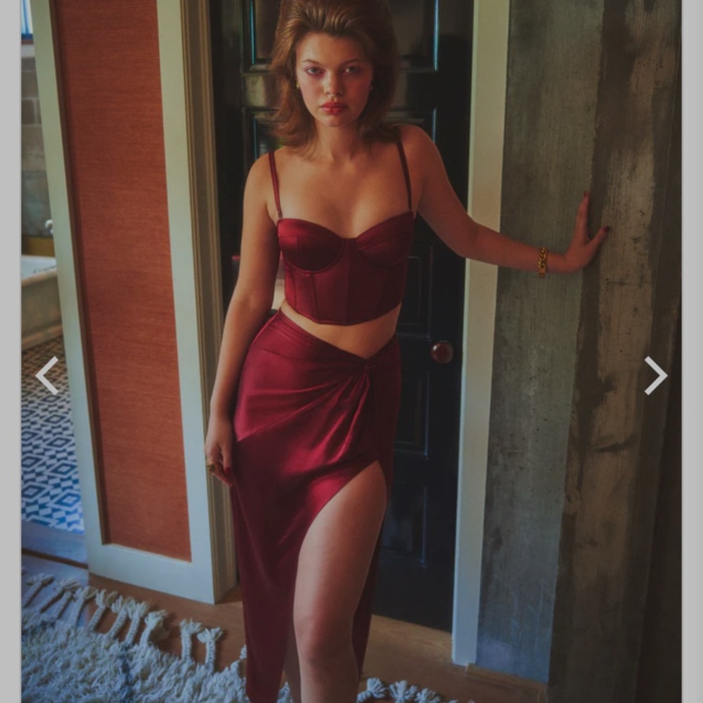 Fleur du mal silk corset top